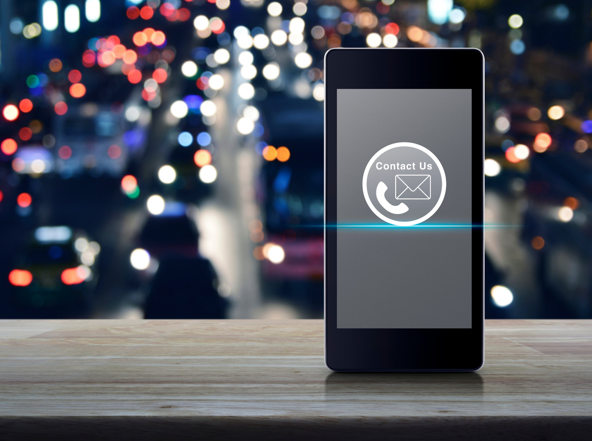 Business contact us concept